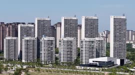 The high-rise residential building community is in Fuyang, China - 28 Apr 2025