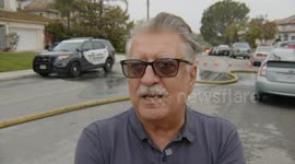 US, Los Angeles: Simi Valley Homeowner Describes Narrowly Escaping Death After Plane Slams Into His Home With Sound On Tape