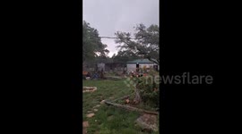 US: Severe Storms Brings Large Hail to Central Texas
