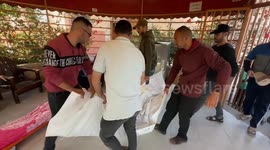 Funeral held for 4 Palestinians killed in Israeli airstrike on southern Gaza