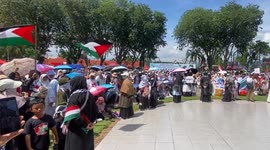 Tens of thousands of West Sumatra residents hold solidarity action to defend Palestine