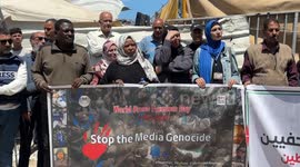 Palestinian Journalists Syndicate holds rally in Gaza on World Press Freedom Day