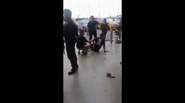 SUV crashes into Manila airport entrance