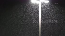 US, Los Angeles: Hesperia Sunday Night Rainfall