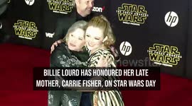 Billie Lourd pays tribute to Carrie Fisher on Star Wars Day