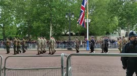 Spectators Applaud Ukrainian Military at the VE Day Parade, London, UK 5/5/2025