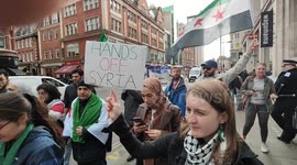 Protest to stop Israeli aggression against Syria in London, UK