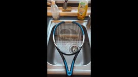 Tennis Racket Becomes Impromptu Pasta Strainer