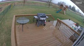 Truck Plows Through Backyard