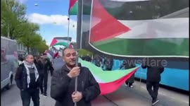 Sweden: Scenes from today's demonstration held in Gothenburg, Sweden, in support of the people of Gaza