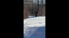 Snowmobile Wipeout Exposes Rear