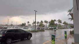 thunderstorm & heavy rain in Palm beach county Florida