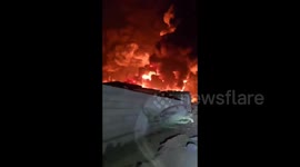 Yemen: Massive fires are burning at Hodeidah Port, Yemen