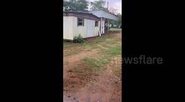 US: Large Hail Falls on Hubbard Creek Lake in Texas