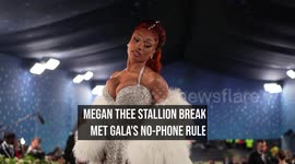 Megan Thee Stallion breaks Met Gala's no-phone rule