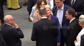 Germany: Political figures congratulate Germany's new Chancellor Merz in Bundestag