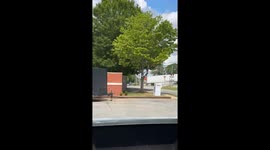 Train crashes through truck in Buford, Georgia
