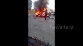 Lebanon: The targeted car in Kfarreman, south Lebanon