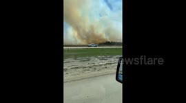 Canada: Large Brush Fire Forces Road Closure, Evacuations in West Edmonton 2