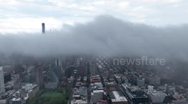 US: Dense fog blankets New York’s Manhattan, creating surreal cityscape