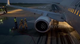 Plane tyre bursts during takeoff at airport in Myanmar