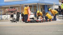 US, Los Angeles: Canoga Park Motorcycle Collision Leaves Rider in Critical Condition