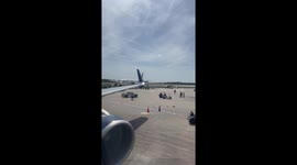 Delta MCO Fire Filmed From Other Airplane