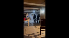 Man trips over inflatable while kicking in San Luis Río Colorado, Mexico