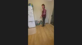 Man slips while kicking trash in Perth, Australia