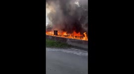 Multiple Cars Burn During Massive Highway Accident In Brazil
