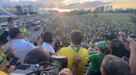 Brazil: Former Brazilian president Bolsonaro supporters march in Brasilia demanding amnesty for 2023 rioters