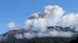 Column of volcanic ash spews from Indonesia's Mount Marapi