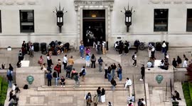 US: New York police detain pro-Palestinian demonstrators after Columbia library protest