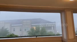 US: Trees Sway Violently as Tornado-Warned Storms Sweep Through Louisiana