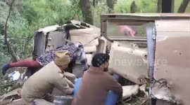 Pilot saved; A helicopter crashed Uttarkashi near Gangnani, Uttrakhand