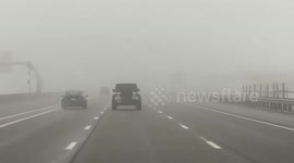 US: Dense Fog Affects Visibility on Highway in Colorado