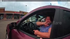 Driver busted when police spot pet raccoon holding her METH PIPE