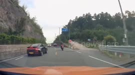 Porsche driver knocks over biker and leaves him in ditch while swapping licence plates