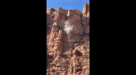 Small Rock Slide at Zion National Park
