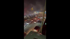 PSG fans fill roads following victory over Arsenal
