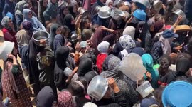 Displaced families in Gaza face growing hunger amid Israeli airstrikes and blockade