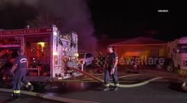 US, Phoenix: Phoenix Elderly Male In Critical Condition Following Maryvale House Fire With Sound On Tape