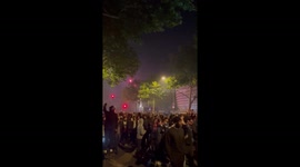 PSG fans celebrate win with fireworks and smoke in Paris, France