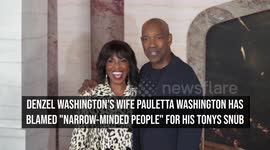 Denzel Washington's wife blames 'narrow-minded people' for his Tonys snub
