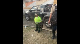 Policeman Has a Serious Stare