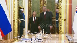 Russia: Putin, Vucic hold talks in Moscow on 80th anniversary of WWII victory