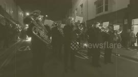 Lewes Bonfire Societies Unite for Historic VE Day Torchlit Procession
