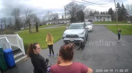Daughter's cartwheel sends shoe flying into parent's face in Batavia