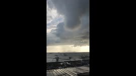 Waterspout forms off coast in Maybato Norte, Philippines