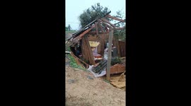 A Tornado destroys many houses and trees in Vietnam